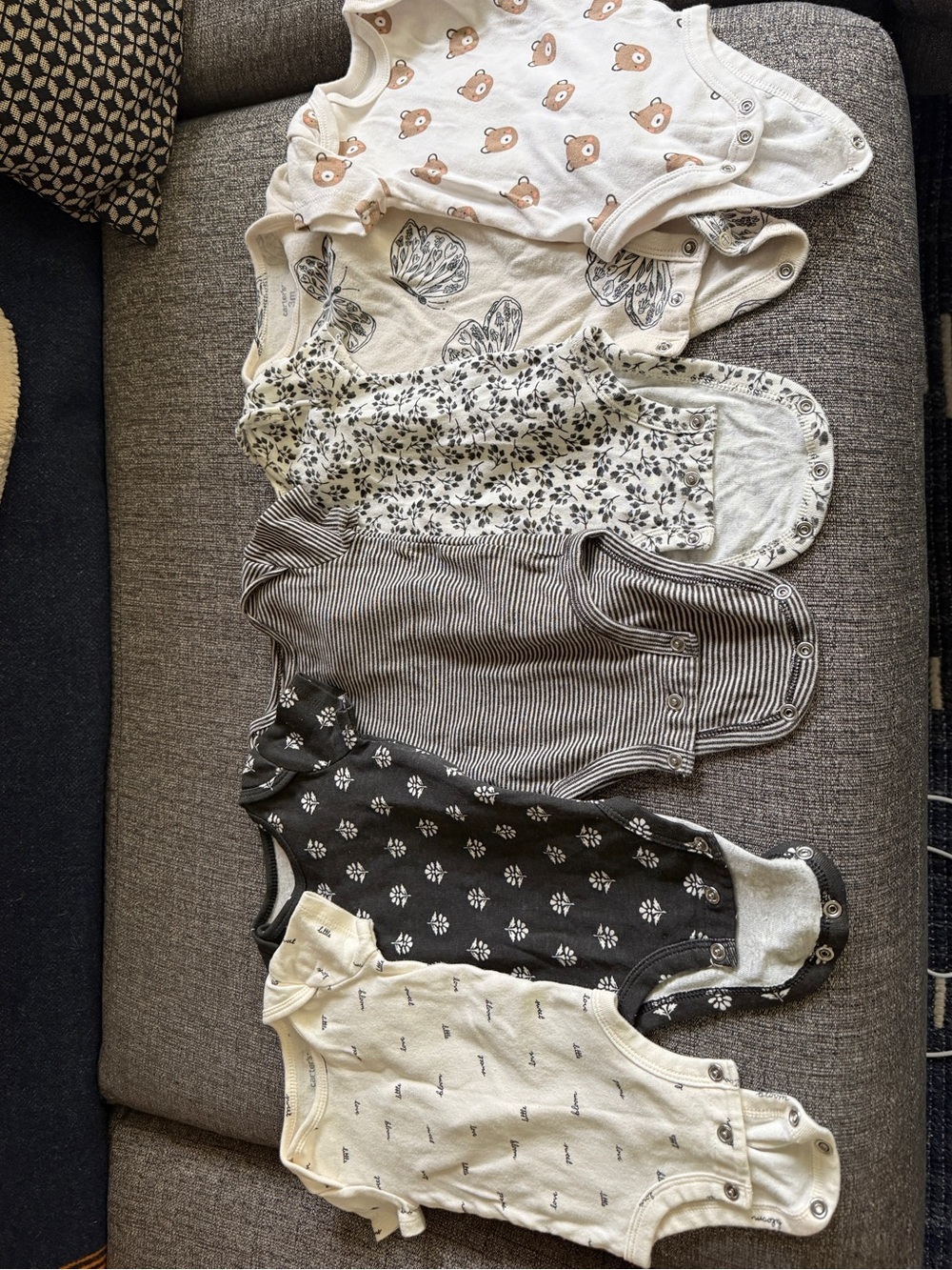 16 Baby bodysuits and pants Lot - short sleeve, long sleeve, tank and pants